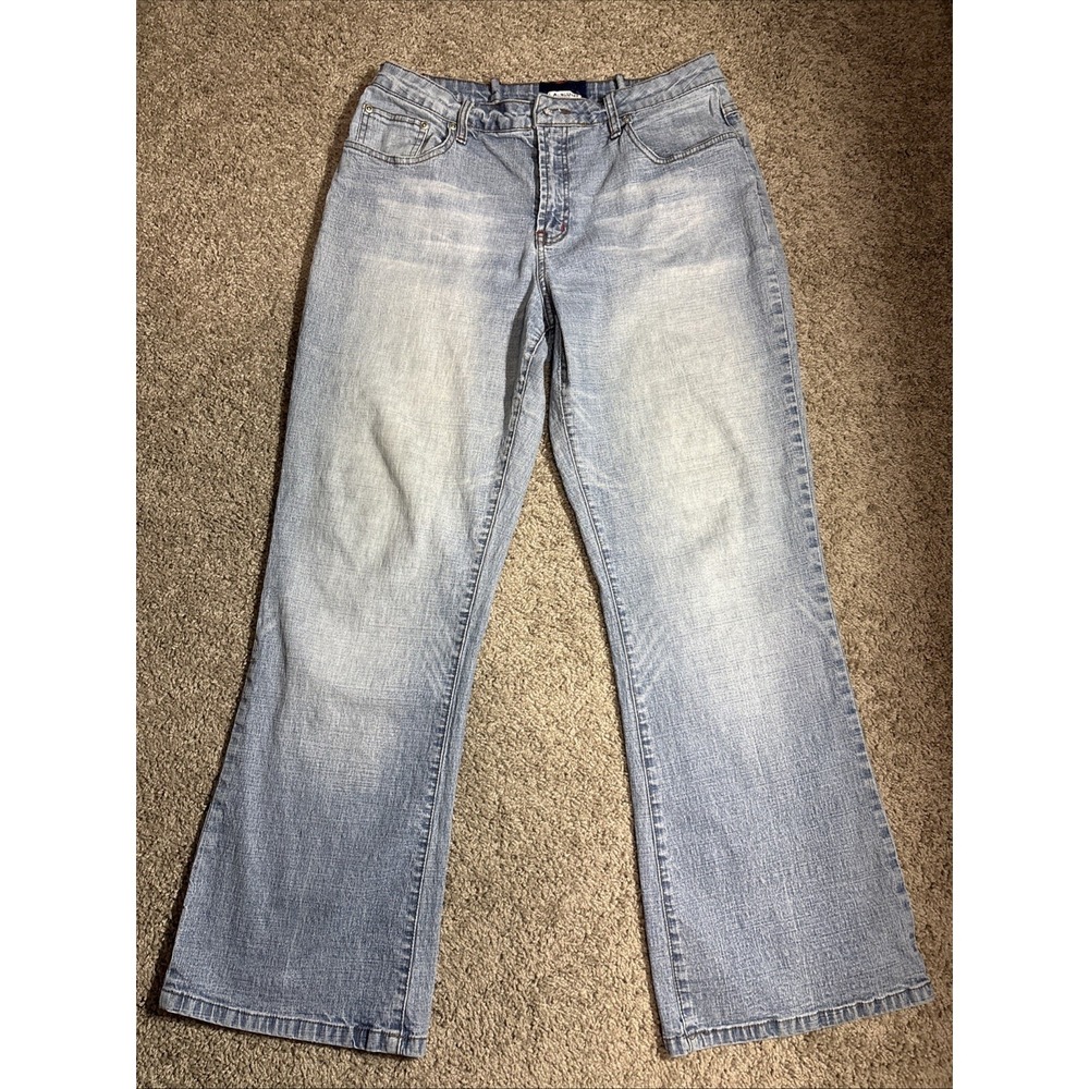Vintage‎ LA Blues Stretch Jeans Womens 16 Light Wash Bootcut Mid Rise Denim Blue